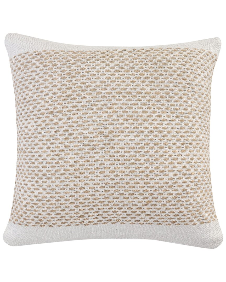 Lr Home Jute Interwoven Bordered Throw Pillow