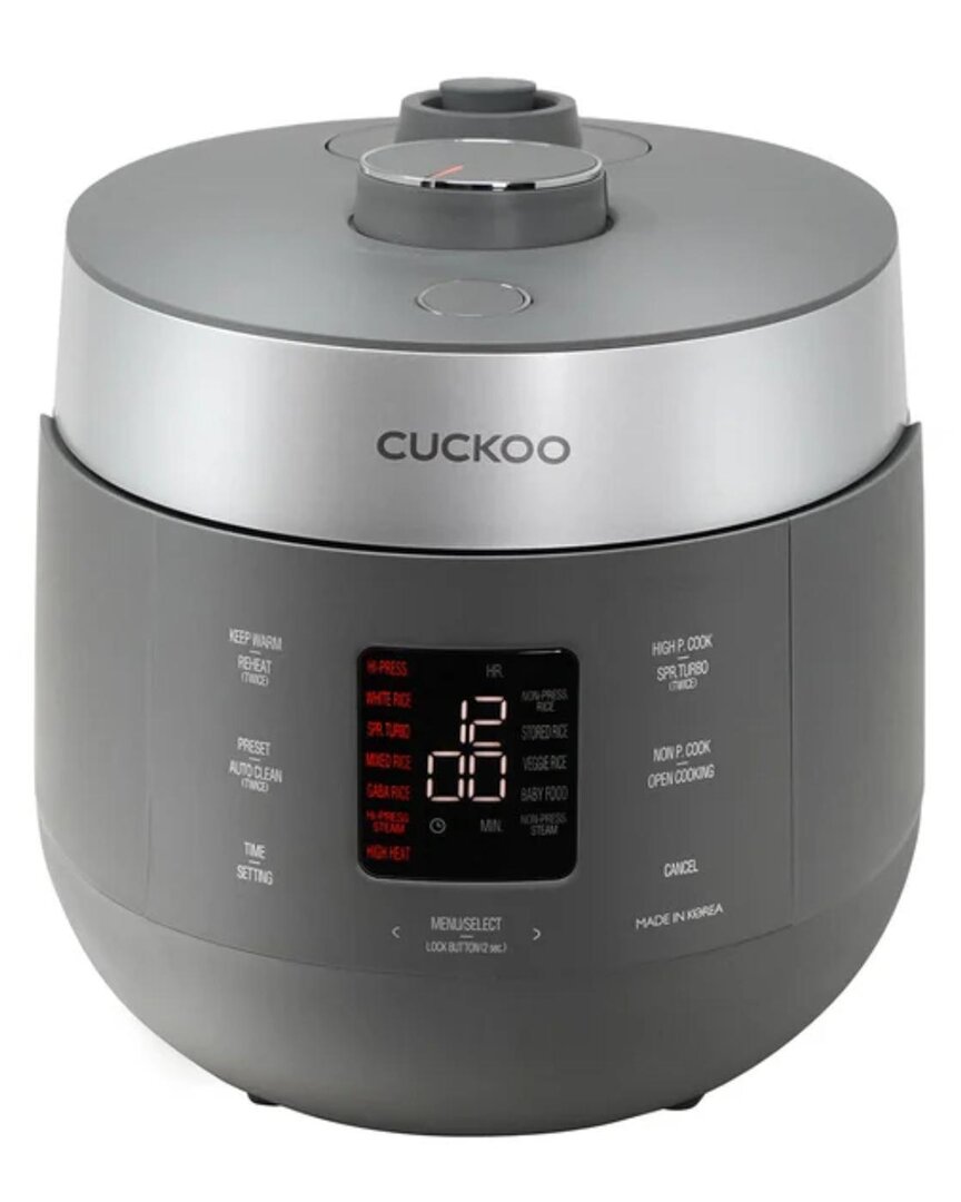 Cuckoo 10-cup Twin Pressure Rice Cooker In Gray