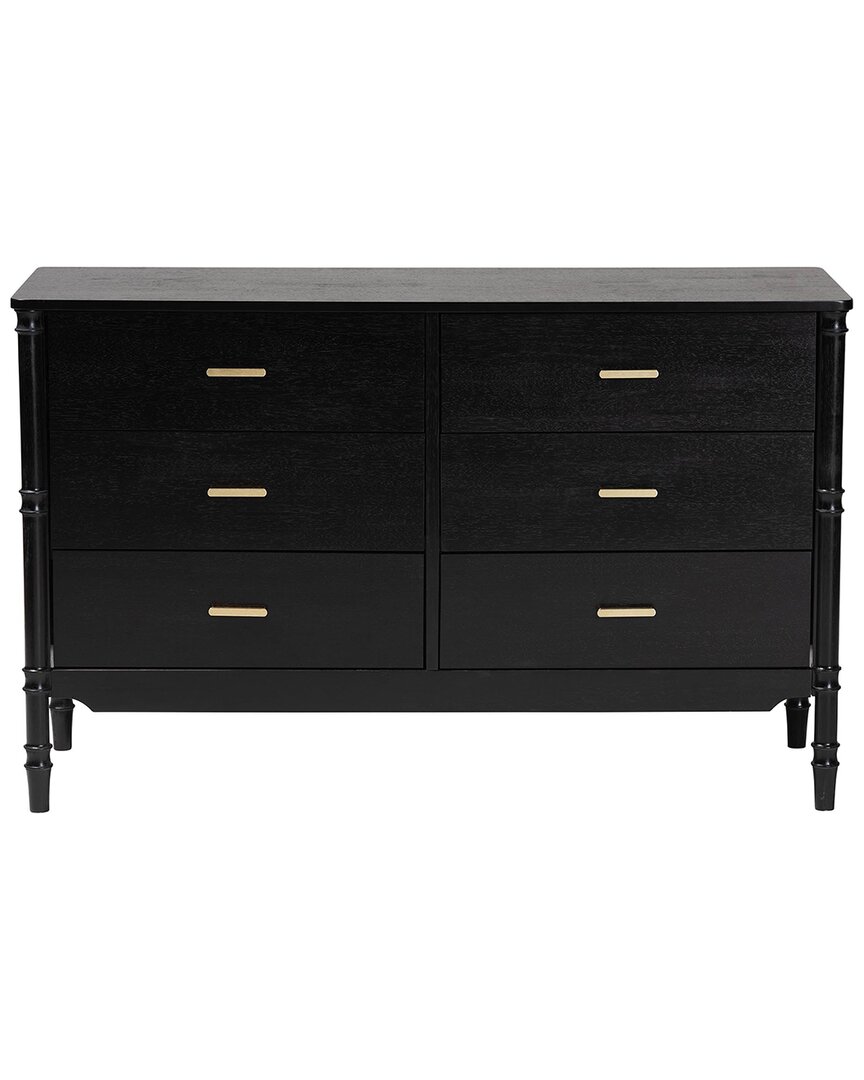 Baxton Studio Marisela Wood Dresser With Drawers In Black
