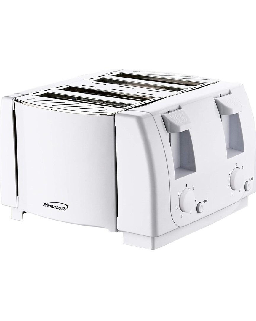 Brentwood 4-slice Cool Touch Toaster In White