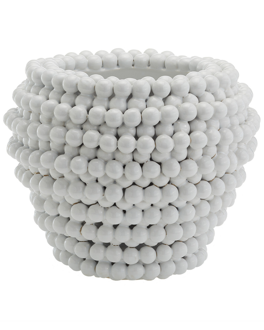 Two's Company Pompon Vase/planter Ceramic