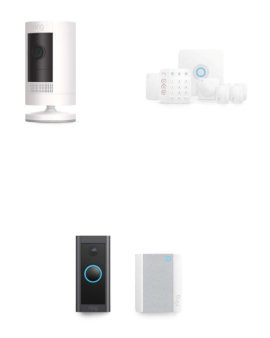 Ring Home Security Starter Bundle In Black
