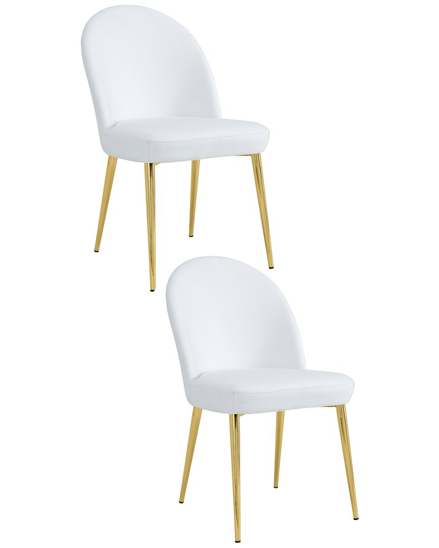 Pangea Home Vera Set Of 2 Chairs In White