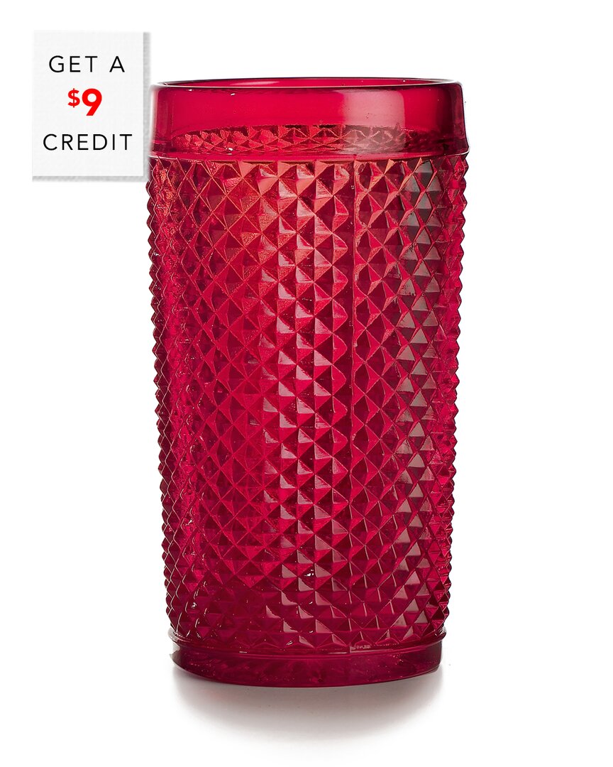Shop Vista Alegre Bicos Set Of 4 Red Highball With $9 Credit