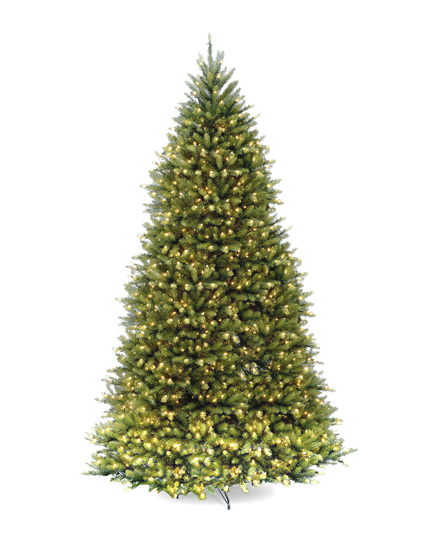 National Tree Company 10ft Dunhill Fir Hinged Tree With 1200 Clear Lights