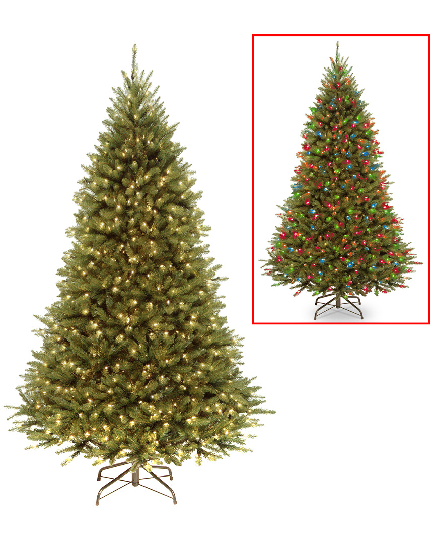 National Tree Company 7.5' Kingswood Fir Medium Hinged Tree With 500 Dual Color(r) Led Lights + Powe