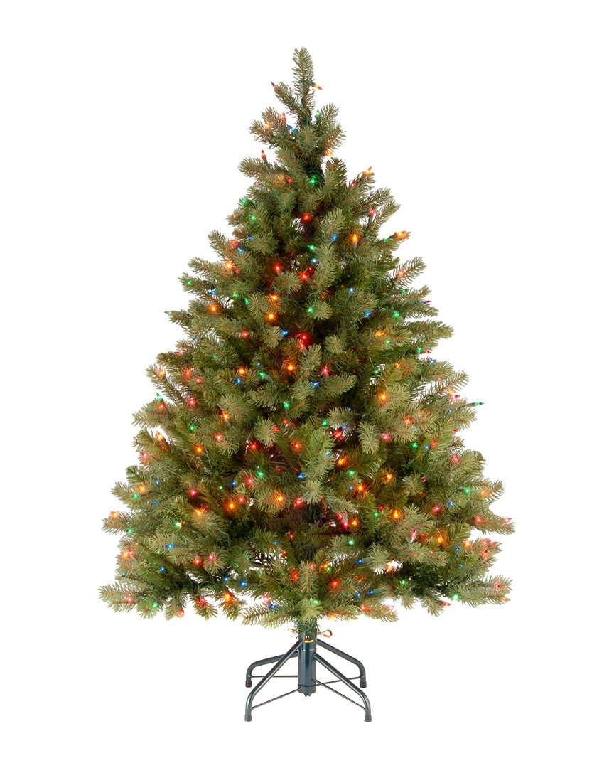 National Tree Company 4.5ft Feel-real Downswept Douglas Fir Hinged Tree With 450 Multi Lights