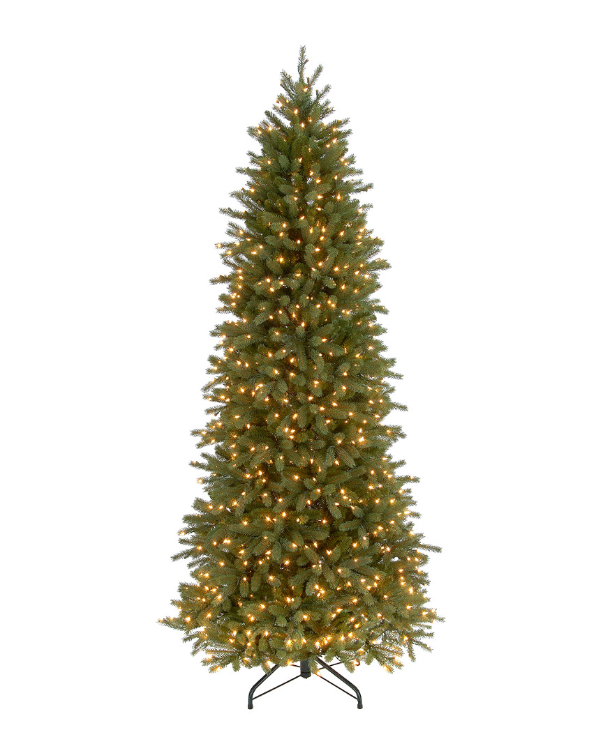 National Tree Company 6.5ft Feel Real Jersey Fraser Pencil Slim Fir Tree With 550 Clear Lights