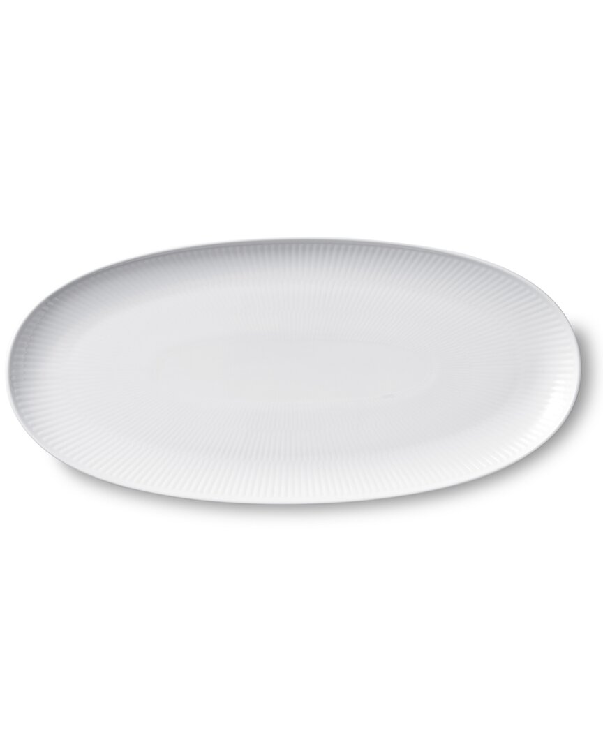 Royal Copenhagen 14.5in White Fluted Long Oval Dish