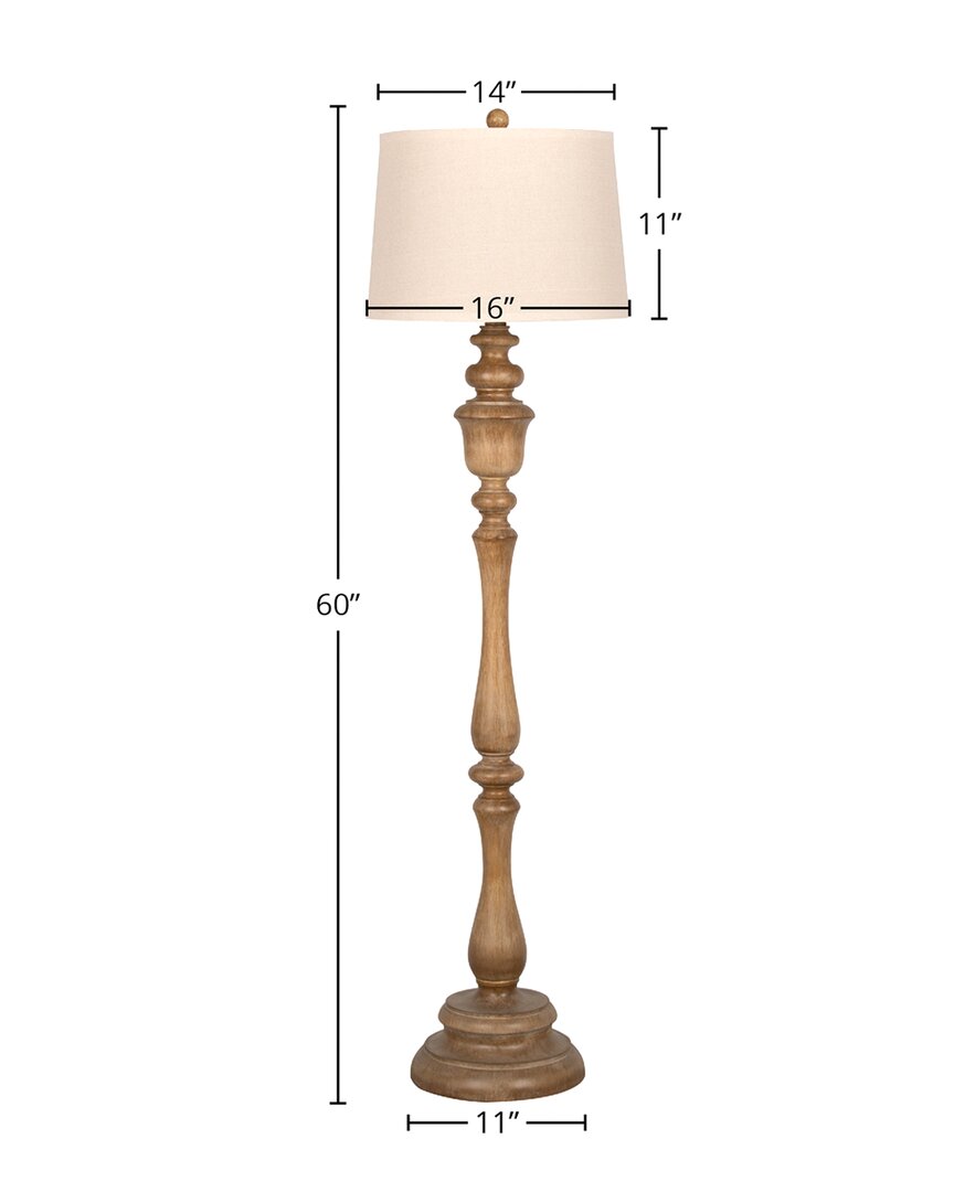 Lamps Per Se 60in Polyresin Floor Lamp With Linen Shade