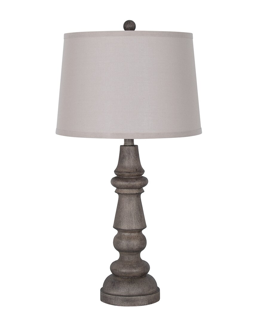 Lamps Per Se 61in Polyresin Floor Lamp With Linen Shade