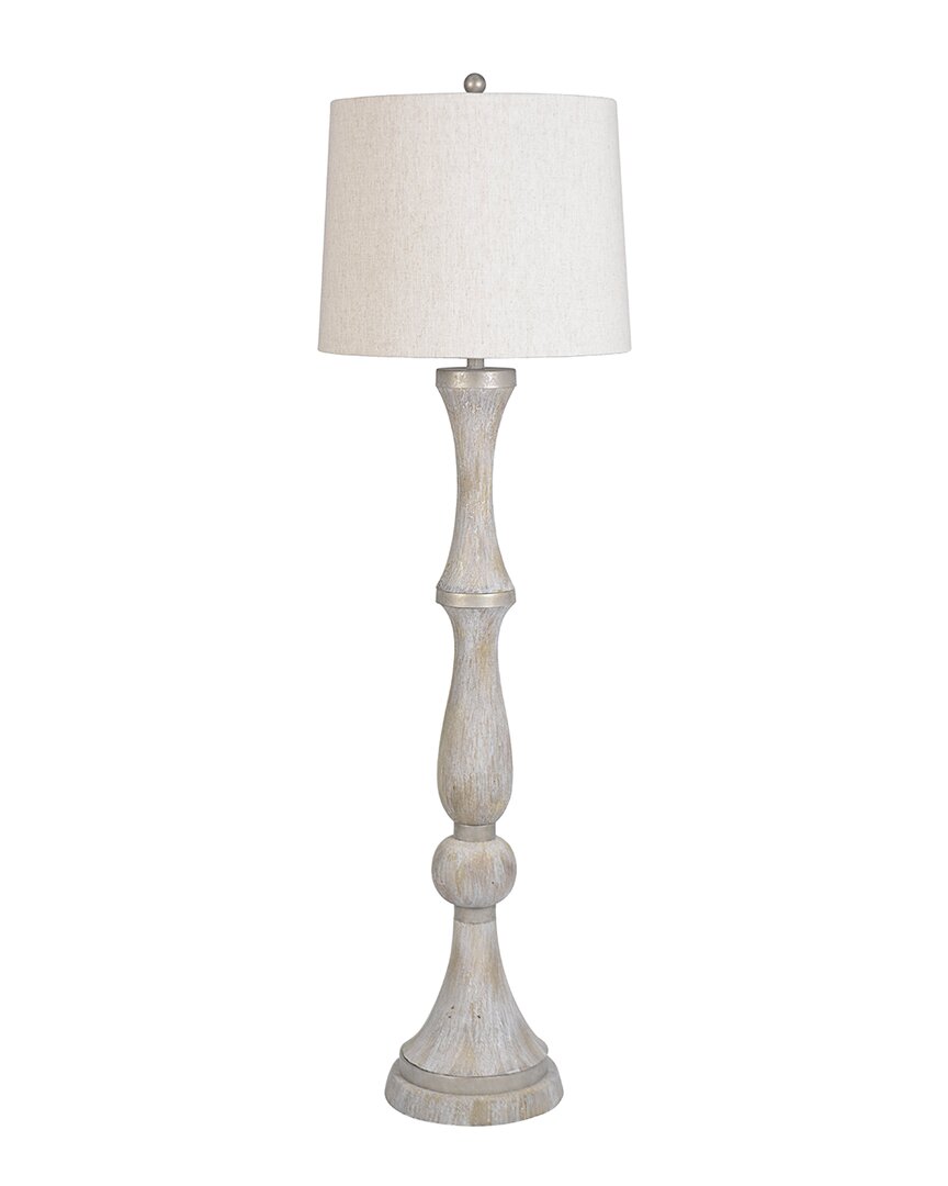 Lamps Per Se 60in Polyresin Floor Lamp With Linen Shade