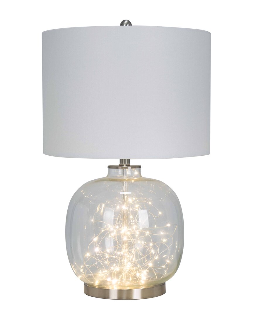 Lamps Per Se 26in Glass Table Lamp With Linen Shade