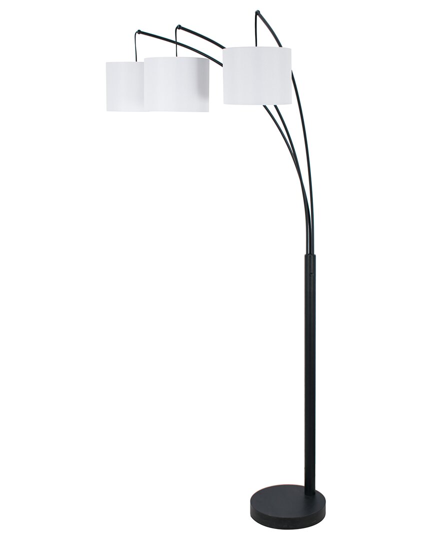 Lamps Per Se 84in 3-light Metal Floor Lamp With Linen Shade