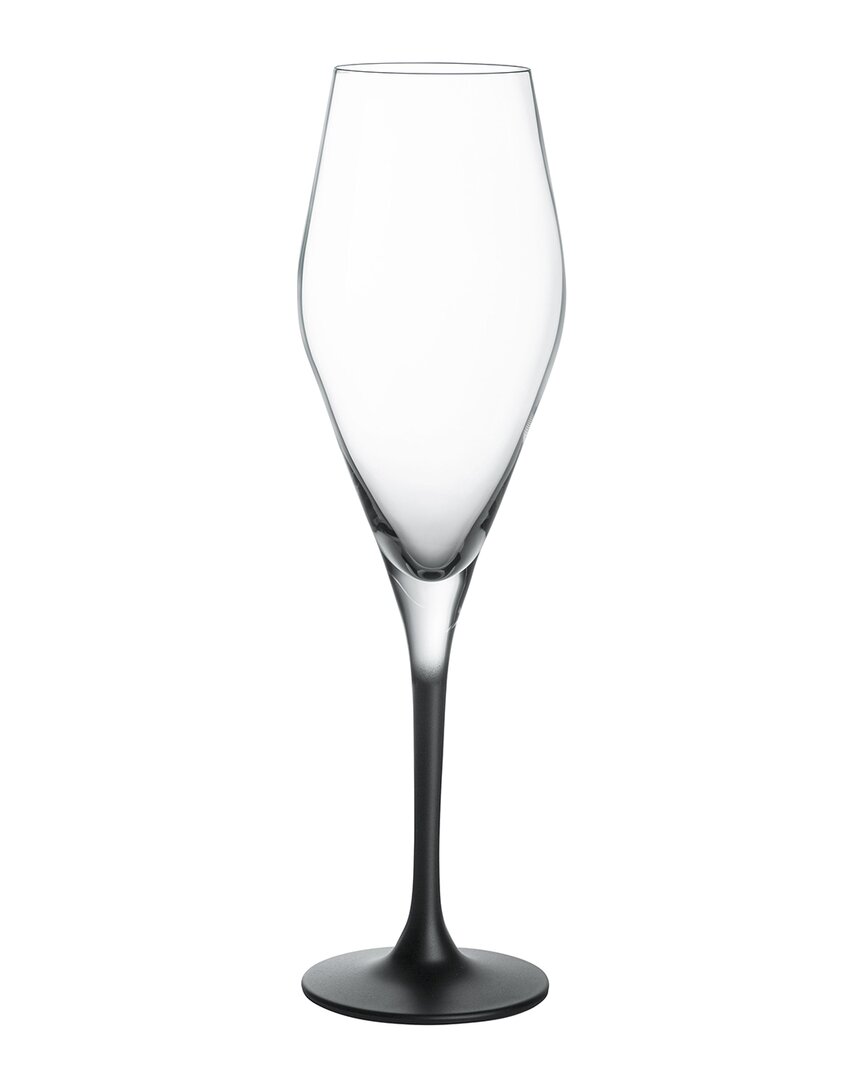 Villeroy & Boch Manufacture Rock Flutes (set Of 4) In Clear