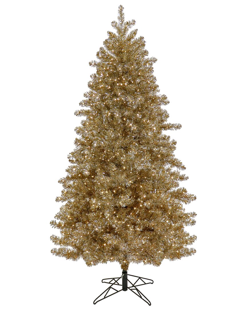 National Tree Company 7.5ft Pre-lit Christmas Platinum Metallic Tree