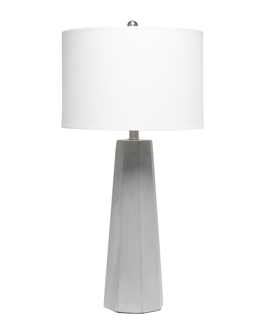 Shop Lalia Home Concrete Pillar Table Lamp In Grey