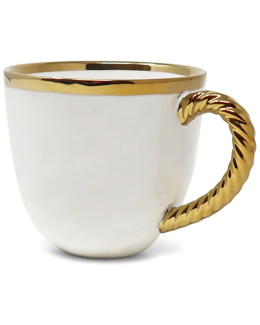 Vivience Set Of 4 Coffee Mugs In White