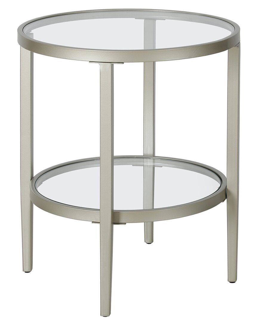 Abraham + Ivy Hera Round Side Table In Silver
