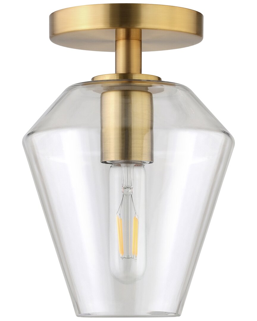 Abraham + Ivy Discontinued  Remy Semi Flush Mount Lamp In Gold