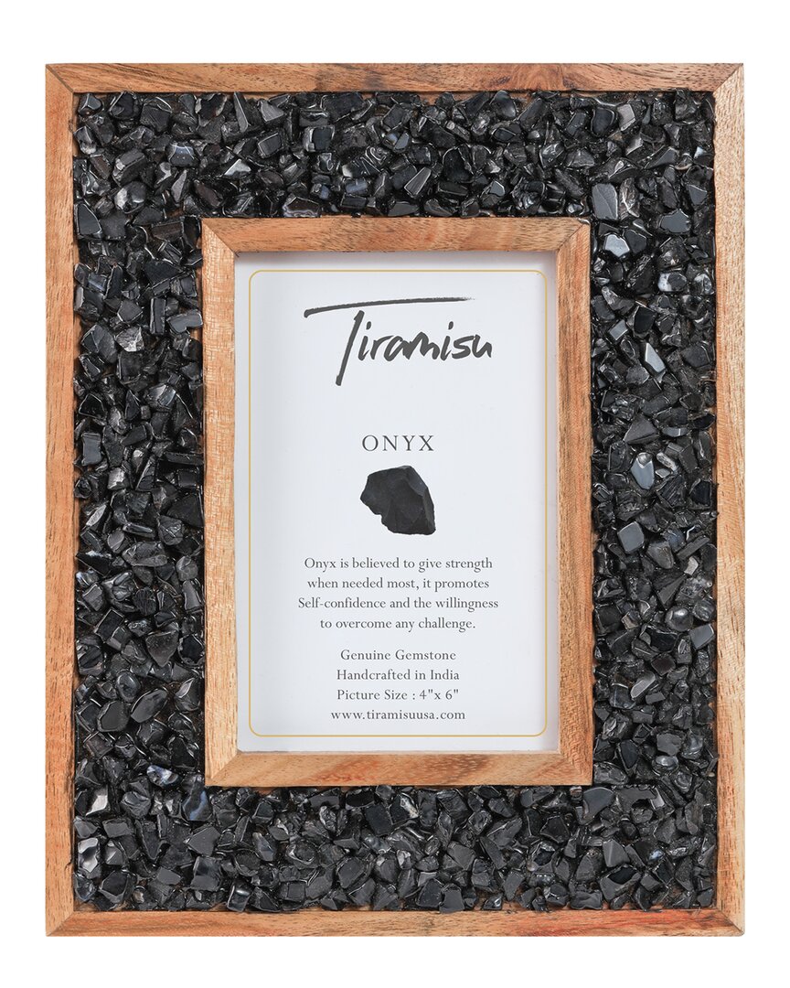 Tiramisu Sunset Crest Black Onyx Picture Frame
