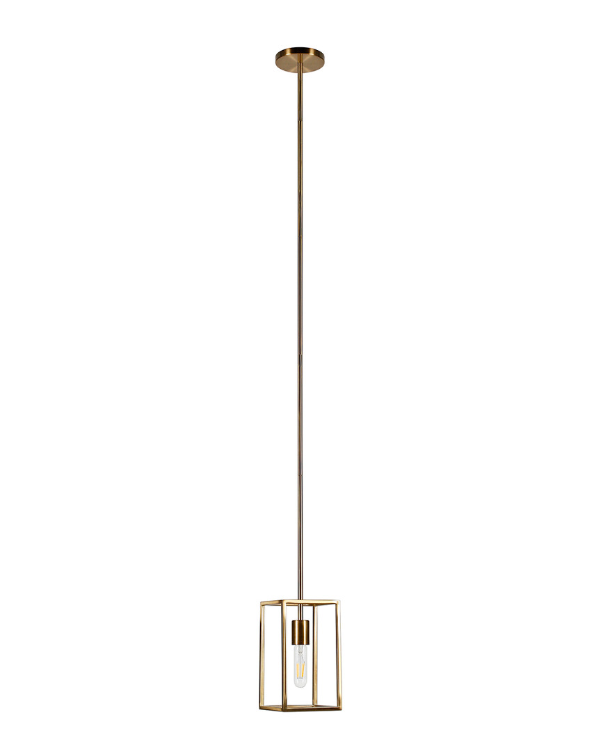 Abraham + Ivy Cuadro Square Framed Pendant In Brass