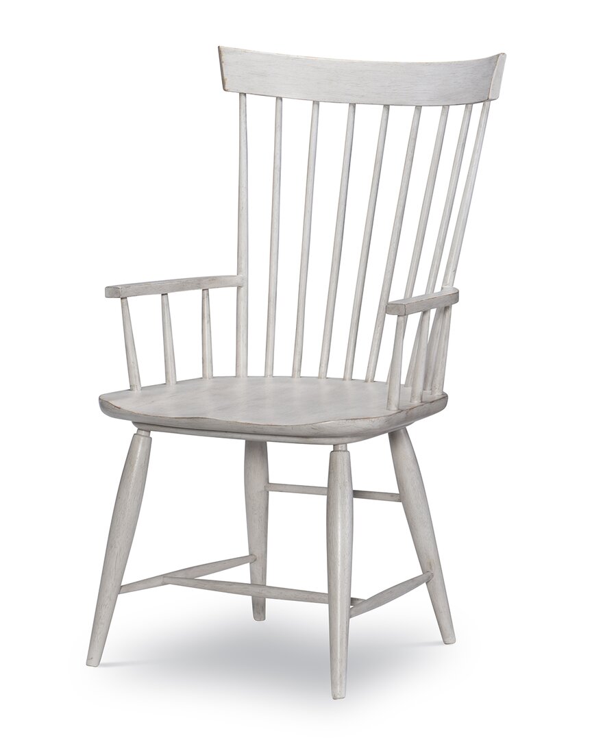Legacy Classic Belhaven Windsor Arm Chair (set Of 2) In Weathered Plank Finish Wood