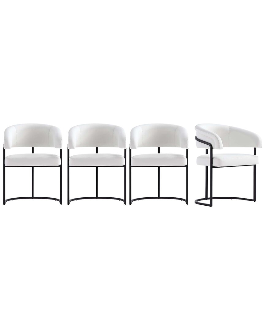 Manhattan Comfort Set Of 4 Augusta Dining Chairs