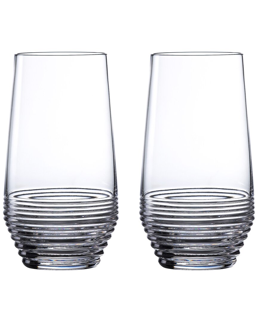 Waterford Set Of 2 Mixology Circon Highball Glasses In Transparent