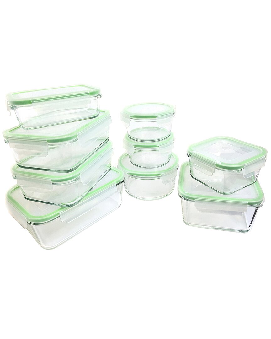 Kinetic Gogreen Glassworks 18pc Glass Food Storage Set