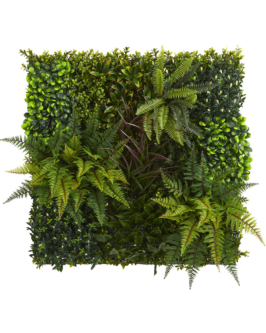 Shop Nearly Natural Artificial Living Wall Uv Resistant