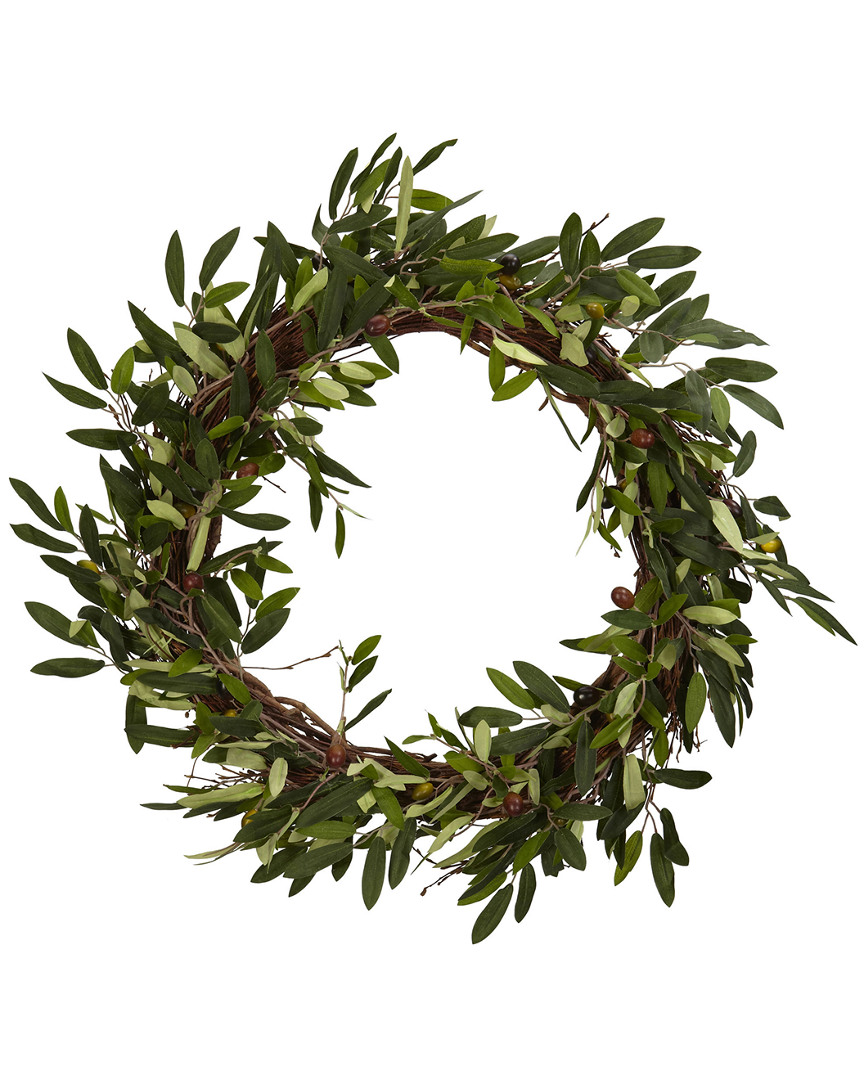 Nearly Natural Olive Wreath
