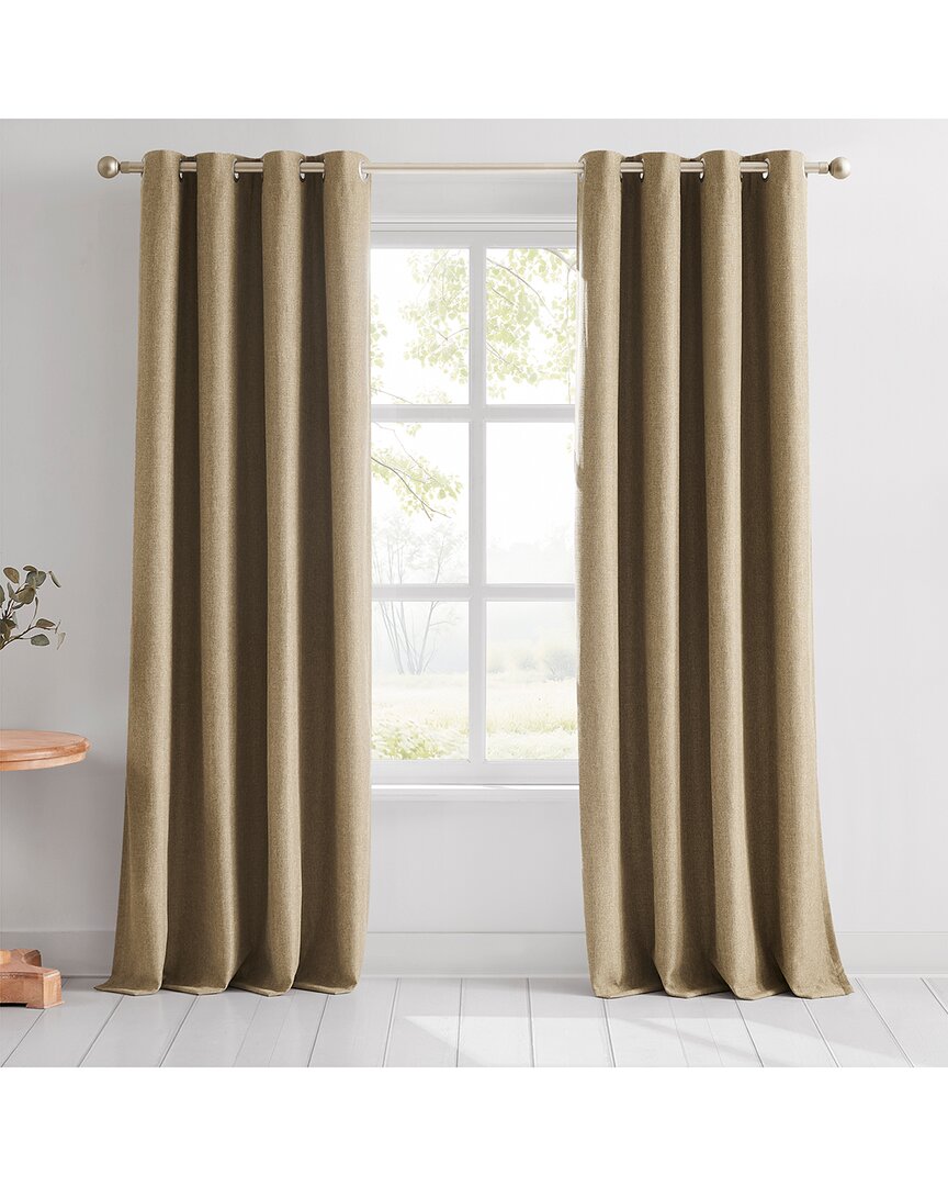 Lush Decor Lush Décor Meena Slub 100% Blackout Window Curtain Panels In Brown