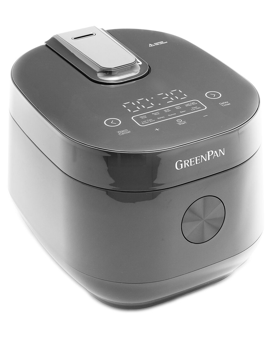 Greenpan Bistro 4 Cup Graphite Carb Reducing Rice Cooker In Gray