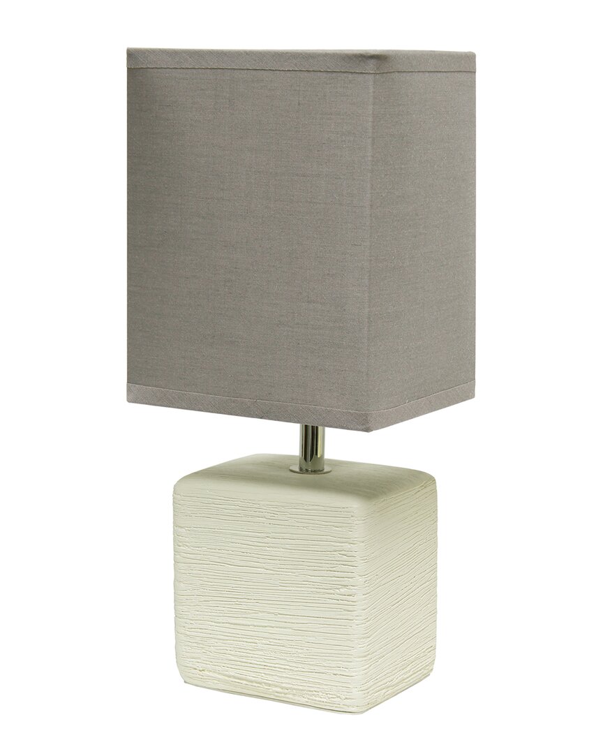 Lalia Home Petite Faux Stone Table Lamp In Gray