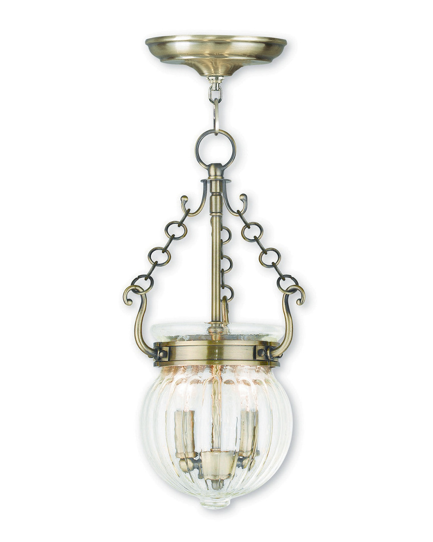 Livex Lighting Discontinued Livex Everett 2-light Antique Brass Pendant