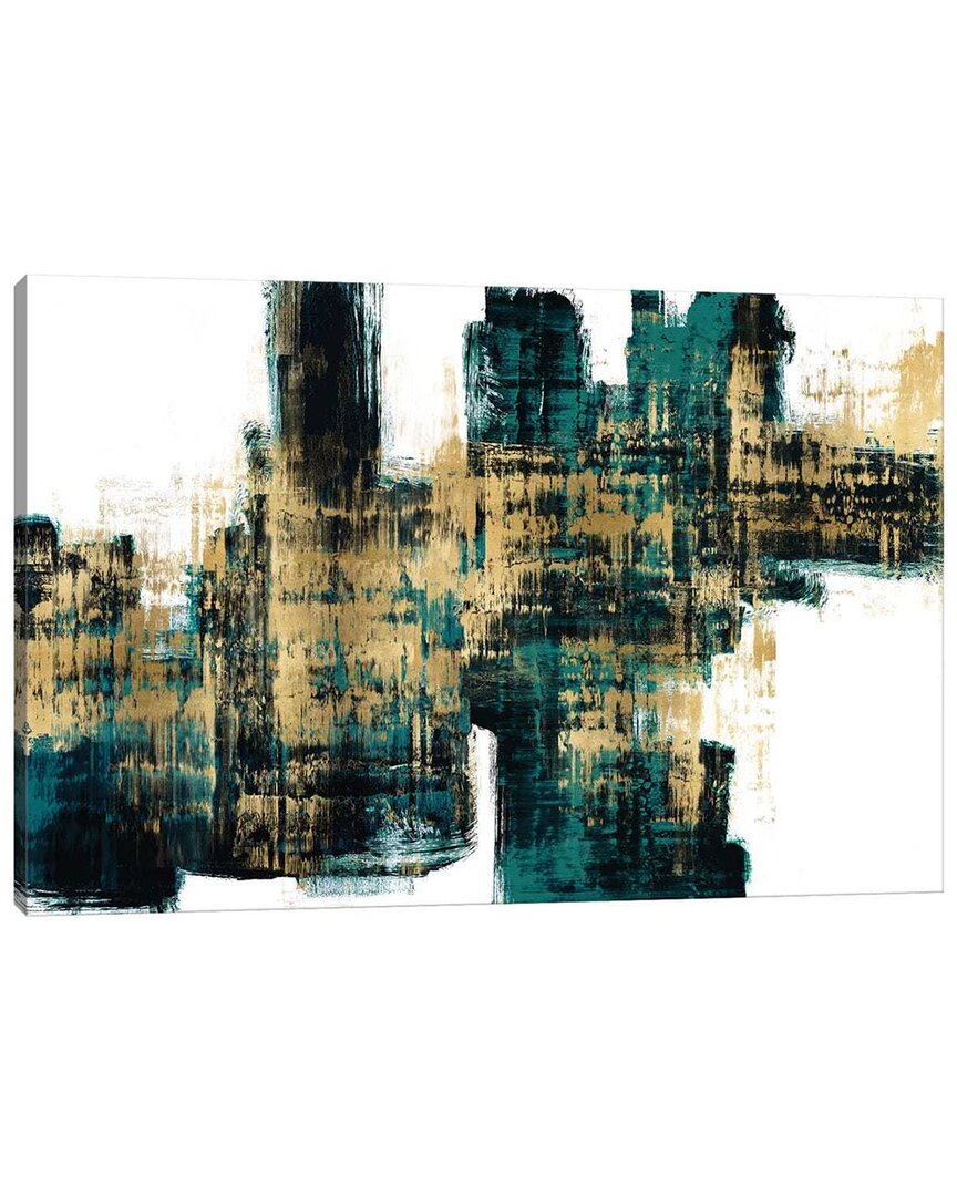 Icanvas Vibrant Gold On Teal By Alex Wise Wall Art