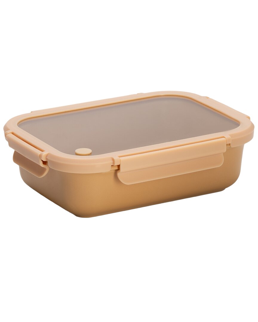 Genicook Large Honey Stoneware Container In Orange