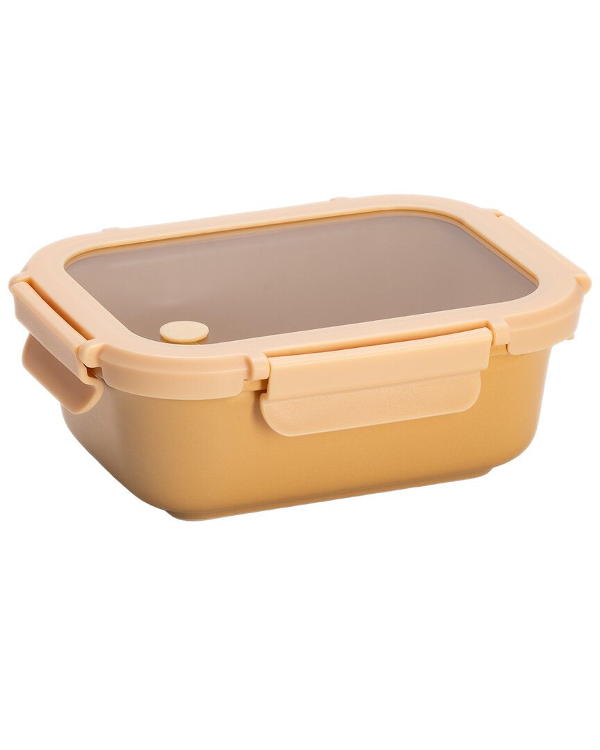 Genicook Small Honey Stoneware Container In Orange