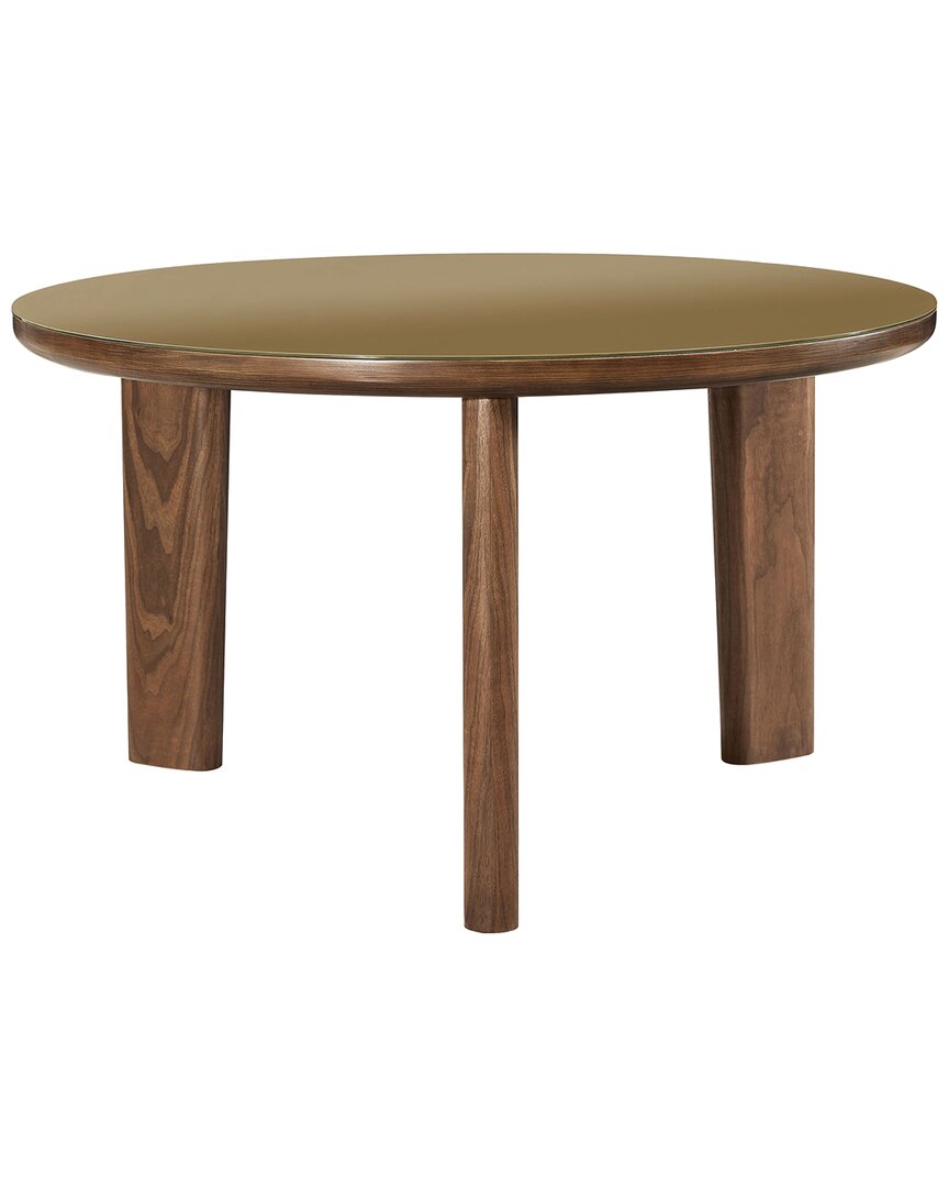 Tov Furniture Oani Walnut & Glass Round Coffee Table