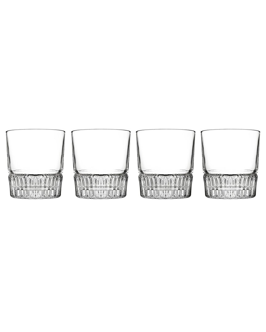 Godinger Set Of 4 Latitude Double Old Fashioned Glasses