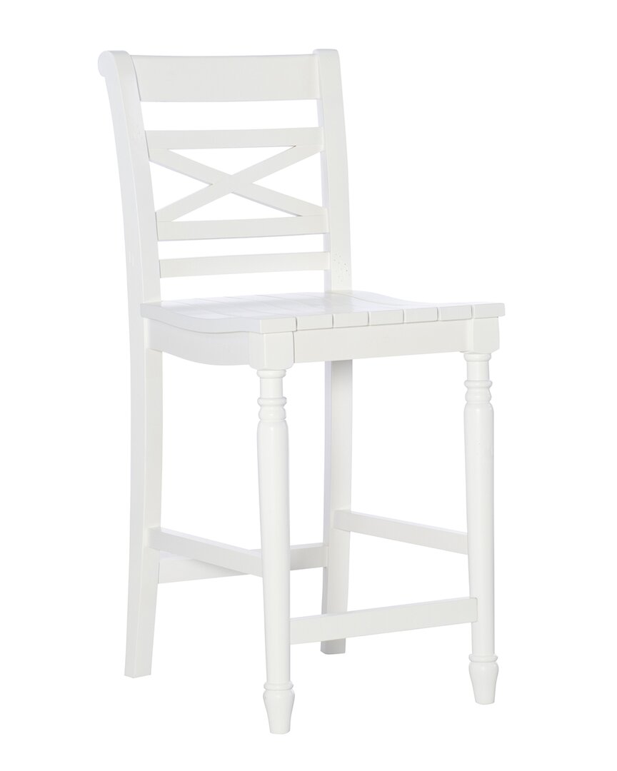 Linon Asher Counter Stool In White