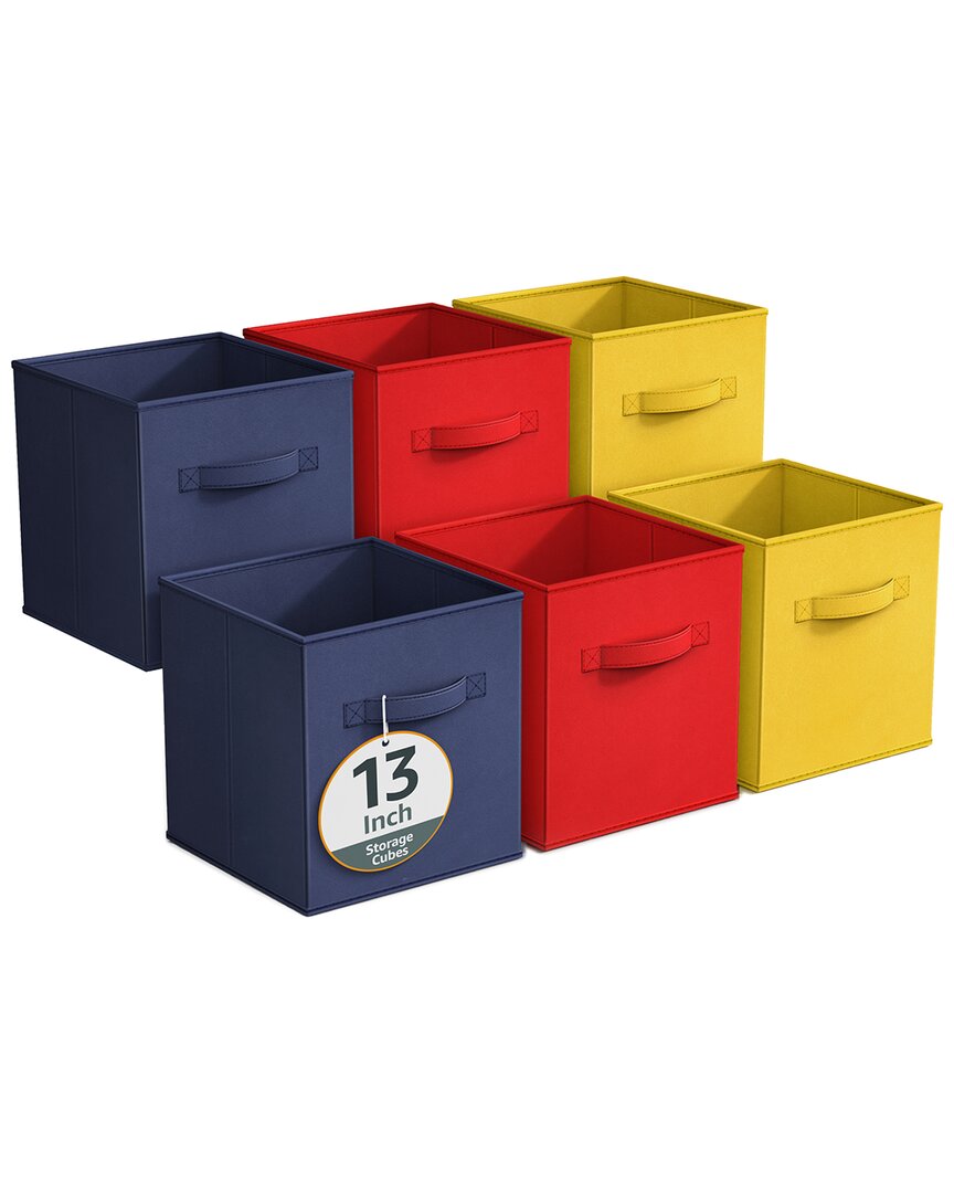 Sorbus Pack Of Six 13in Large Storage Bins