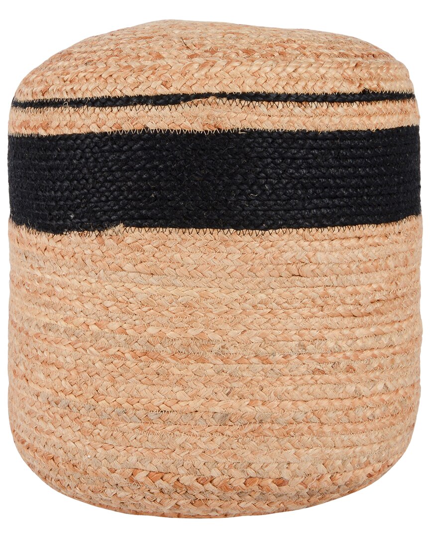 Kosas Home Yves 100% Jute 15in Wide Round Natural Pouf By
