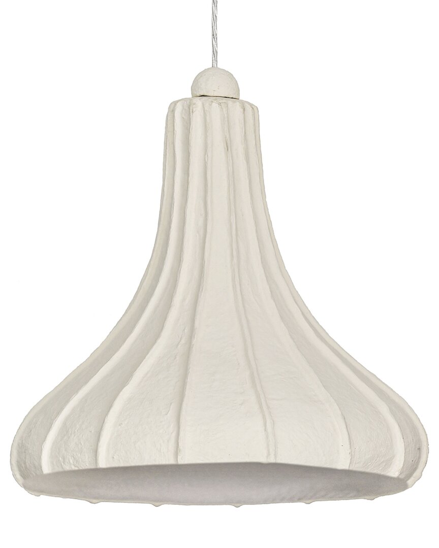 Tov Furniture Looma Cotton Mache Pendant Lamp In White
