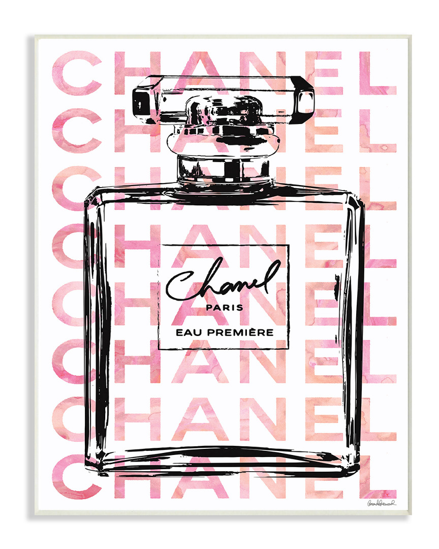 Stupell Glam Perfume Bottle With Words Pink Black By Amanda Greenwood