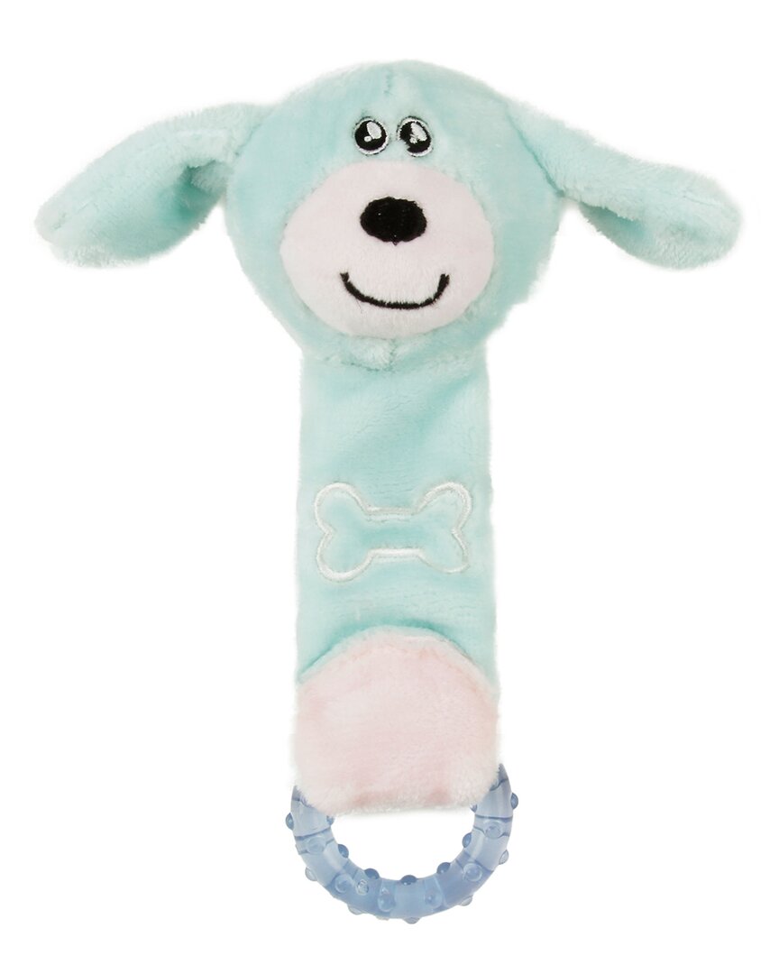 Pet Life Moo Born Plush And Rubber Squeaking Newb In Blue