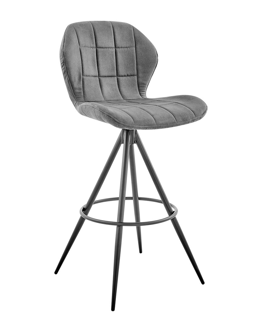 Armen Living Catalina 26in Counter Height Bar Stool In Charcoal
