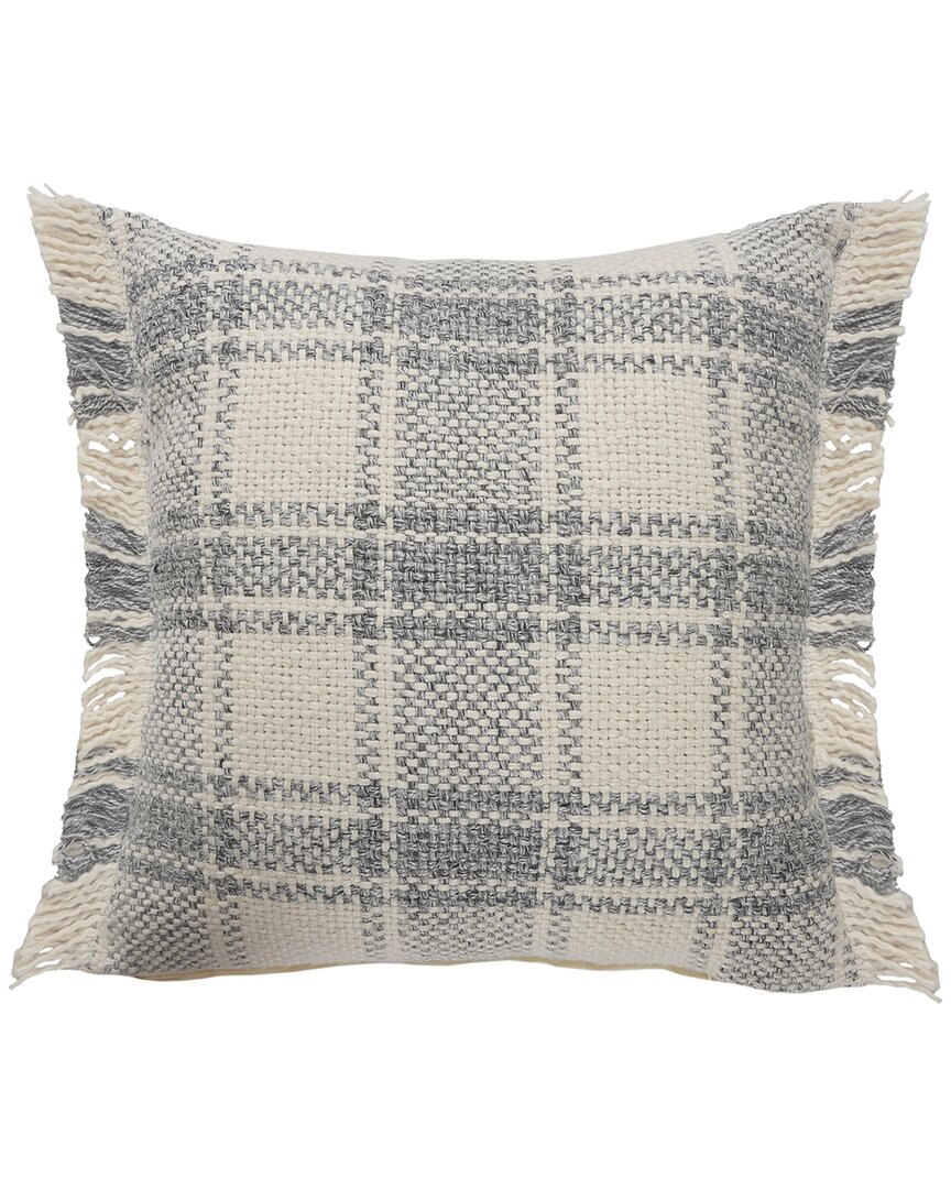 Lr Home Charles Plaid Cabin Fringe Throw Pillow