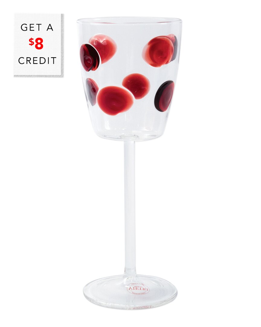Shop Vietri Drop Red Wine Glass With $8 Credit